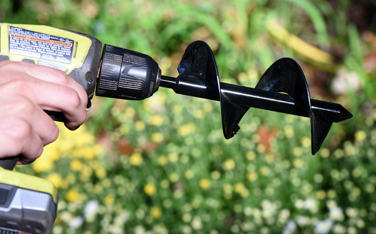This is the Power Planter Earth Auger (3"x7" version). It's great for planting bulbs and other things in the garden.