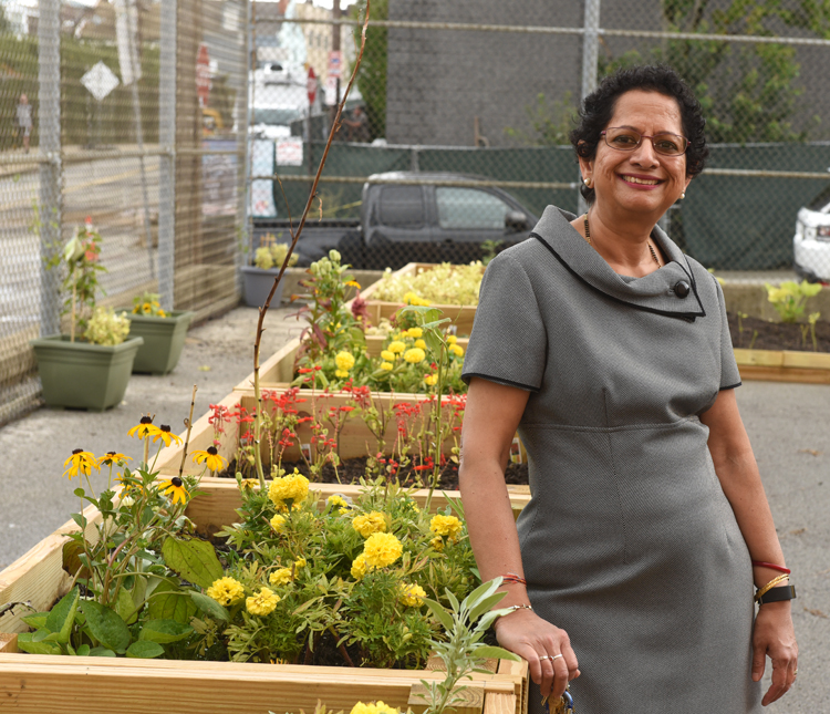 Dr. Rameshwari V. Tumuluru is medical director of the Adolescent Partial and IOP Program at the Western Psychiatric Institute and Clinic of UPMC. She is using a garden as a therapeutic tool for children.