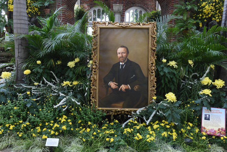 Henry Phipps is the centerpiece of the display in the Palm Court.