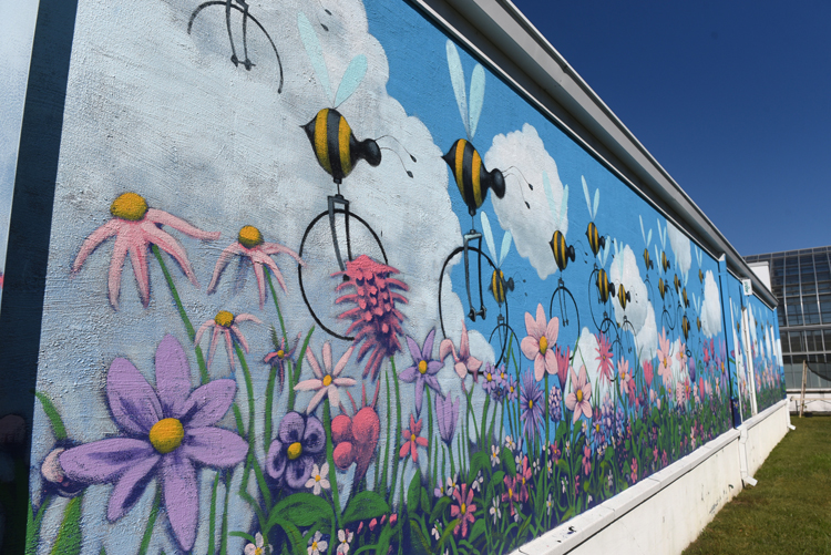 Bicycle Mural Bees Everybody Gardens