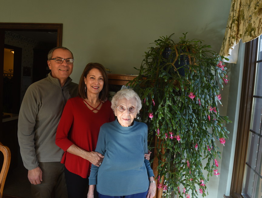David and Kathy Brooke have raised a Christmas cactus grown for decades by David's grandmother Margaret Presutti Souse.