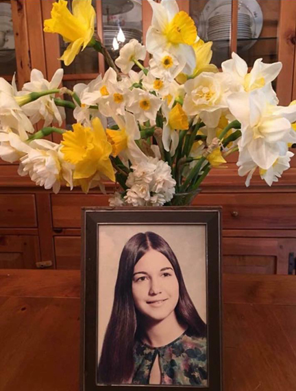 A photo of Marsha Milich who is memorialized by a two acre field of daffodils planted by Emily Milich-Franusich and her husband Michael Franusich in Butler Township, Butler County.