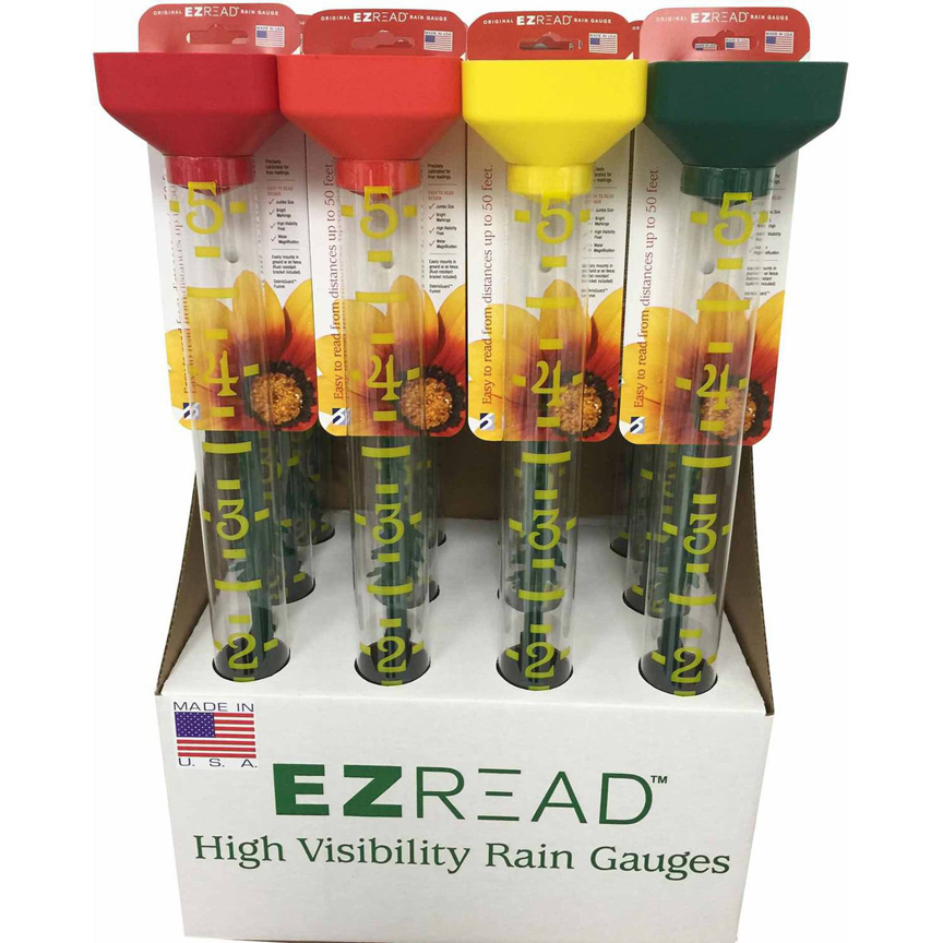 The EZ Read High Visibility Jumbo Rain Gauge is inexpensive and easy to use and most importantly can be read from up to 50 feet away.