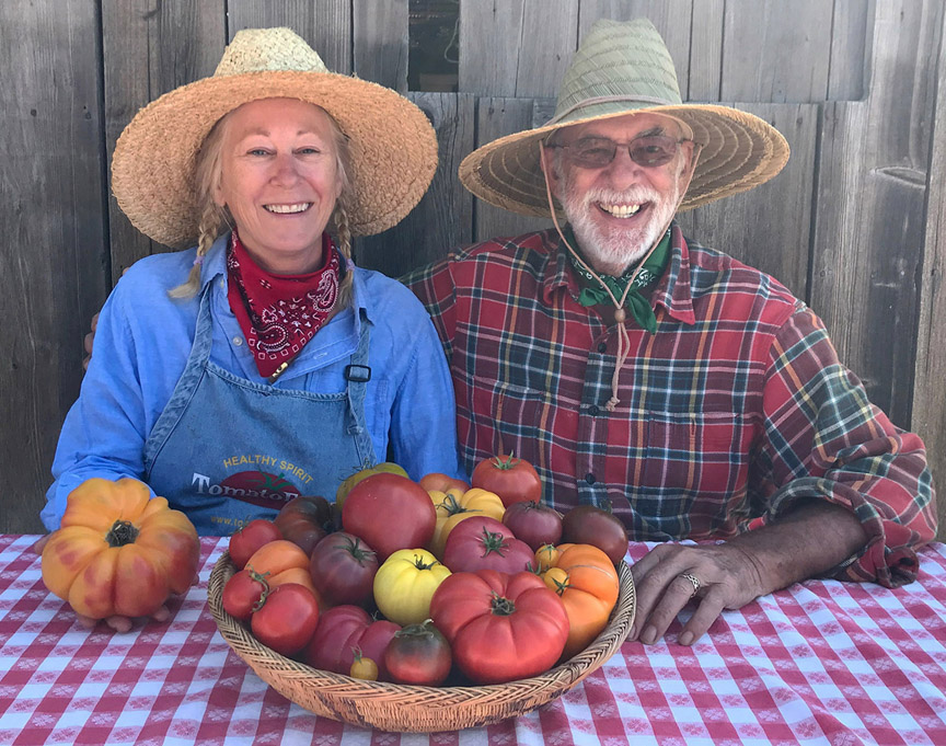 Dagma Lacey and Gary Ibsen run TomatoFest, a company that offers 650 different heirloom tomatoes to gardeners. Most of the seeds they grow are donated to schools and others who need help.